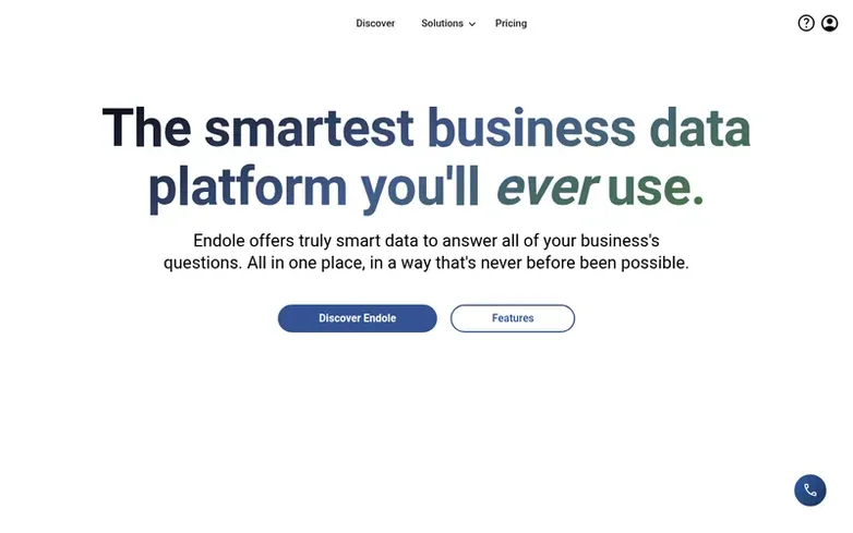 Screenshot of the Endole® homepage